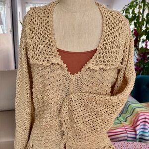 Antique Heirloom Handmade Crochet Sweater